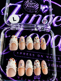 💎🤍 Crystal Kiss #37 – Large Nude Pearl & Rhinestone Press-On Nails ❤️✨