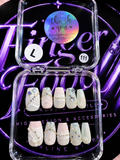 🤍✨ PEARL LACE ROYALTY #111 – Large Ivory Pearl & Crystal Press-On Nails