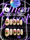 🌸❤️ CHERRY BLOSSOM KISS #116 – Large Nude & Cherry Floral Press-On Nails