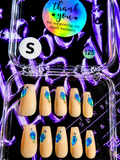 💎🦚 PEACOCK JEWELS 125– Small Nude &amp; Iridescent Press-On Nails