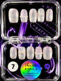 🦋🤍 PEARL BUTTERFLY #130– Large Shimmer Press-On Nails
