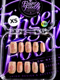 💎✨ Rose Gold Luxe #144 – XS Nude Glam Press-On Nails