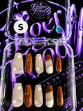 🤎🤍 CARAMEL HEARTS #93 – Small Nude & Caramel Press-On Nails 🤍🤎